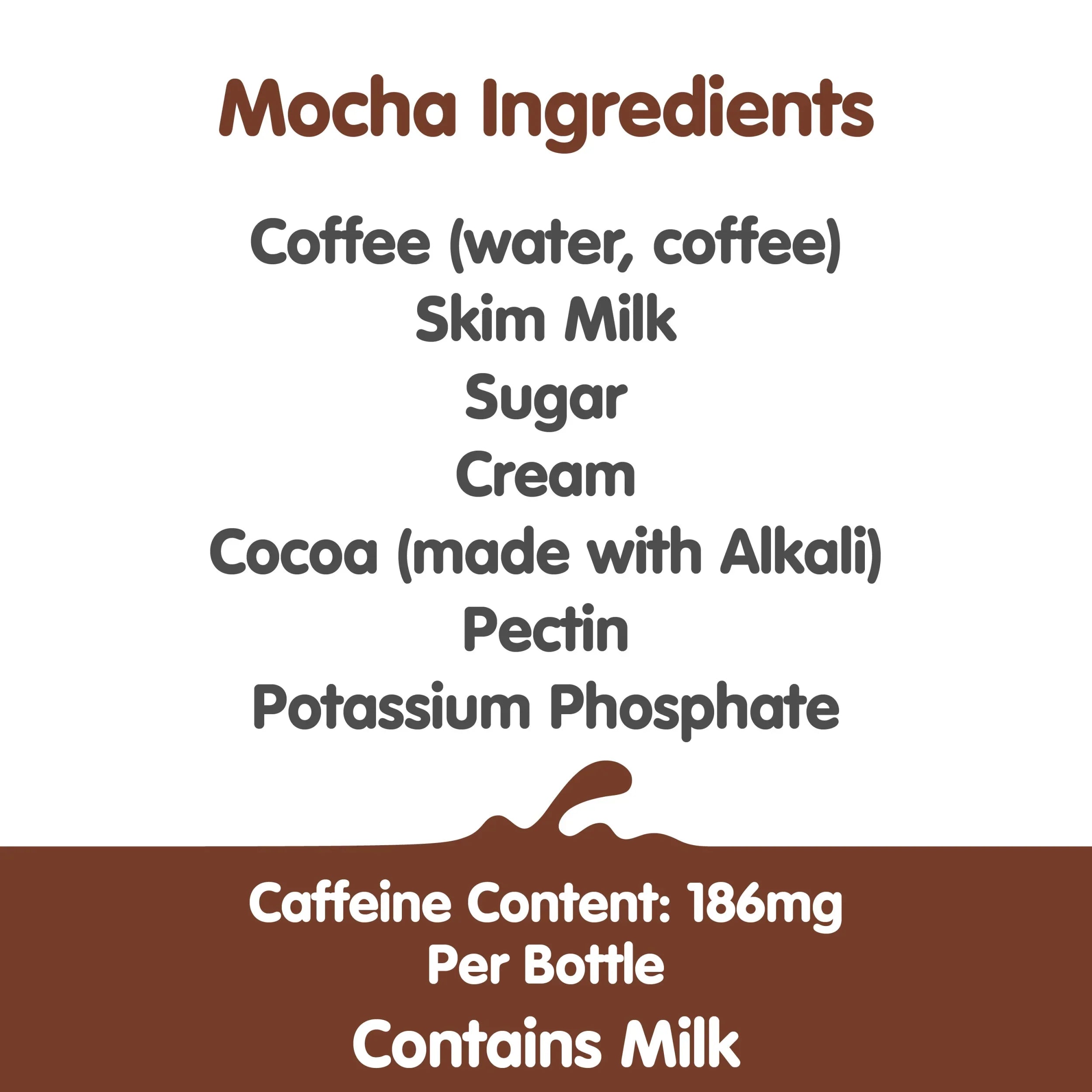 Dunkin' Mocha, Iced Bottled Coffee Drink, 13.7 fl oz, 12 Bottles