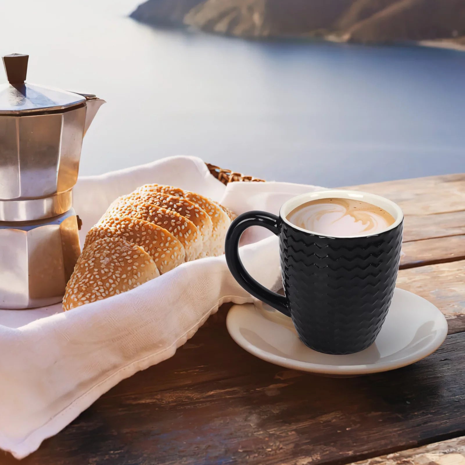 6 Pack Coffee Mug Set, Coffee Cup for Water, Coffee, Black, Milk, Ceramic, 11.95 Floz