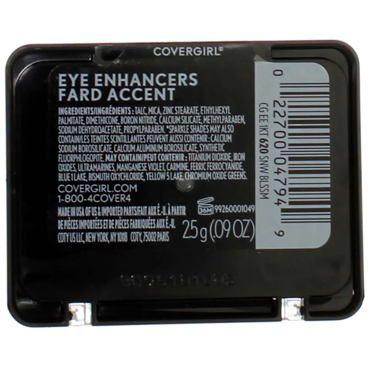 CoverGirl Eye Enhancers 1 Kit Eye Shadow, Snow Blossom [620] 0.09 oz (Pack of 4)