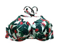 Victoria's Secret Swim Bombshell Push Up Bikini Top Blue Floral Palm Cup Size 32A