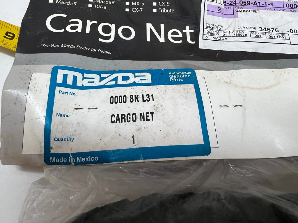 For 2010-2013 Mazda 3 or 5 Door Trunk Floor Style Organizer Mesh Cargo Net