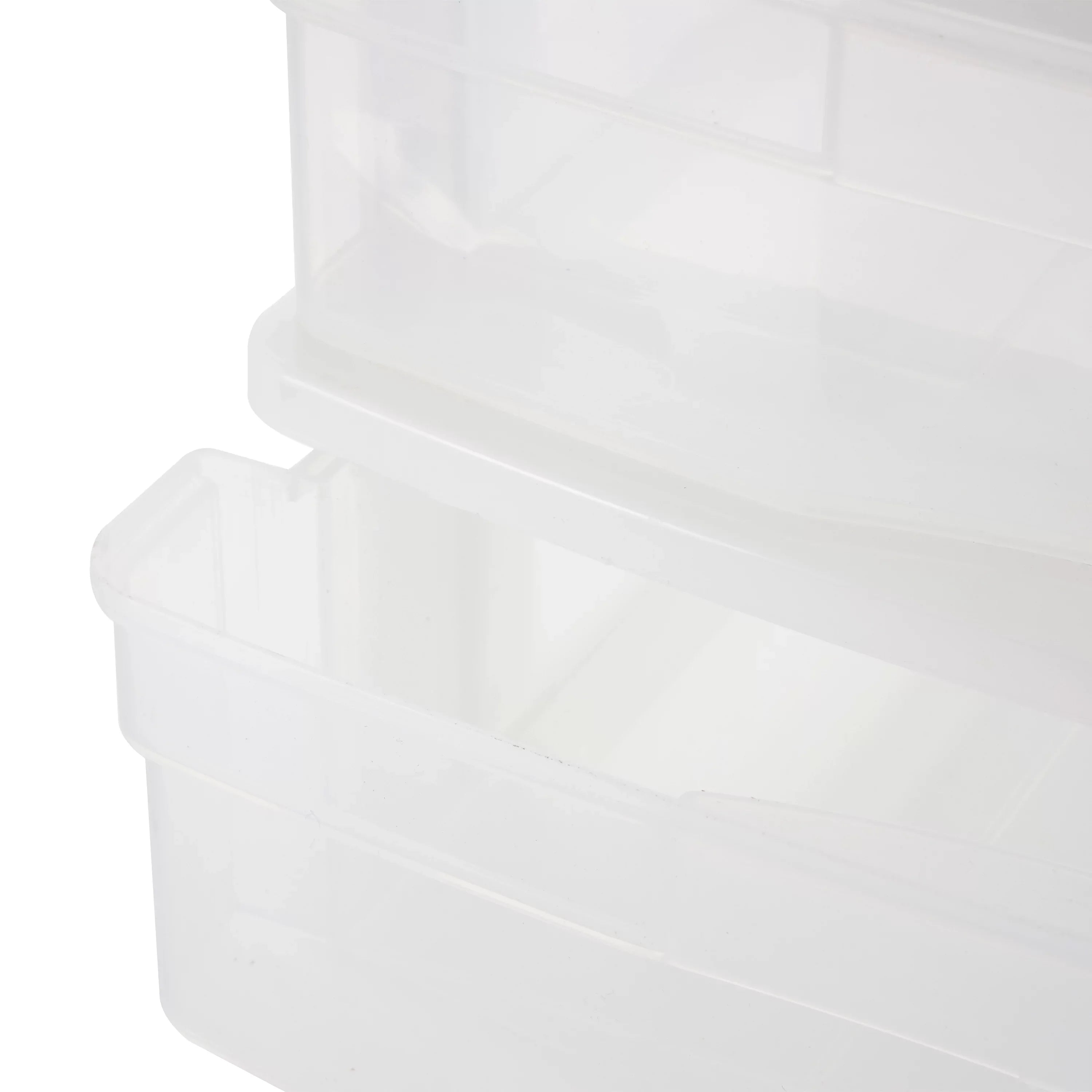 Gracious Living 4 Drawer Desktop Storage w/ Organizer Lid, White (4 Pack)