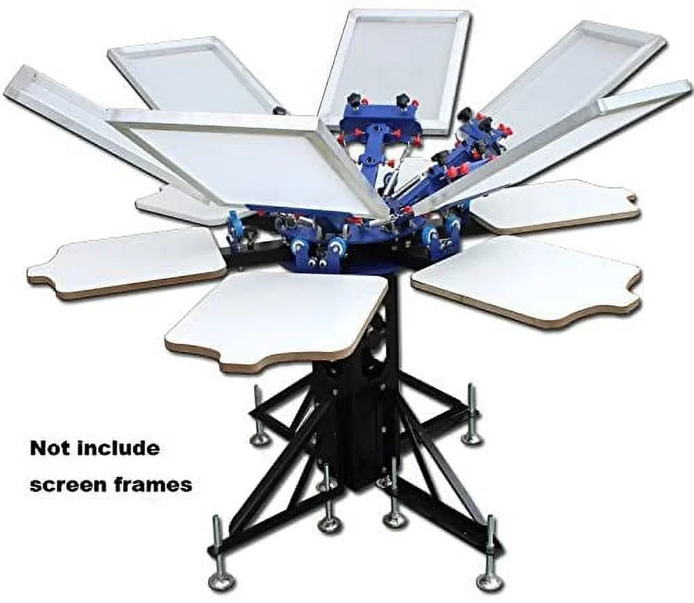 Double Rotary Manual 6 Color 6 Station Screen Printing Press Machine Printer Micro-Registration Equipment  T-Shirt