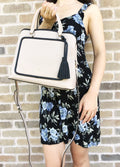 Kate Spade Ward Place Evangelie Satchel Bag Rose Cloud Beige Tassel