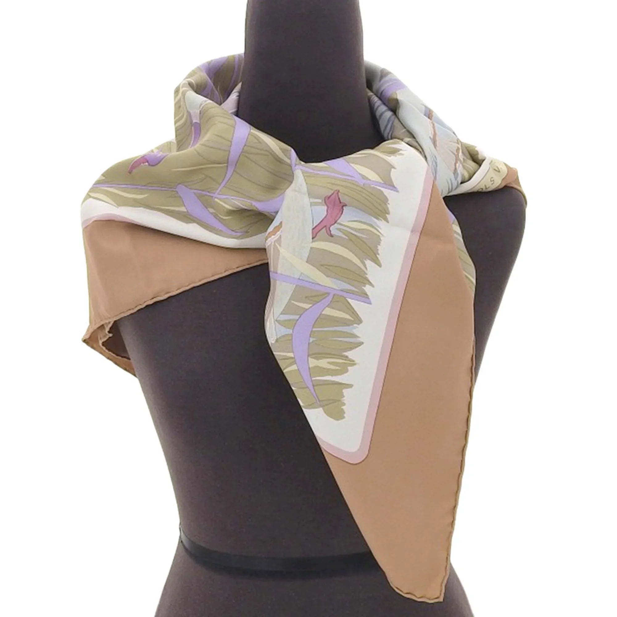 Pre-Owned Hermes  Kare90   Mallard Scarf Muffler Silk Orange (Good)