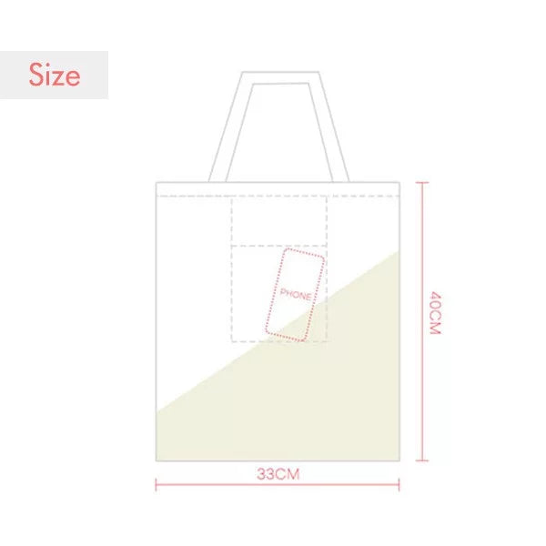 N Alphabet Orange Fruit Cute Pattern Tote Canvas Bag Shopping Satchel Casual Handbag