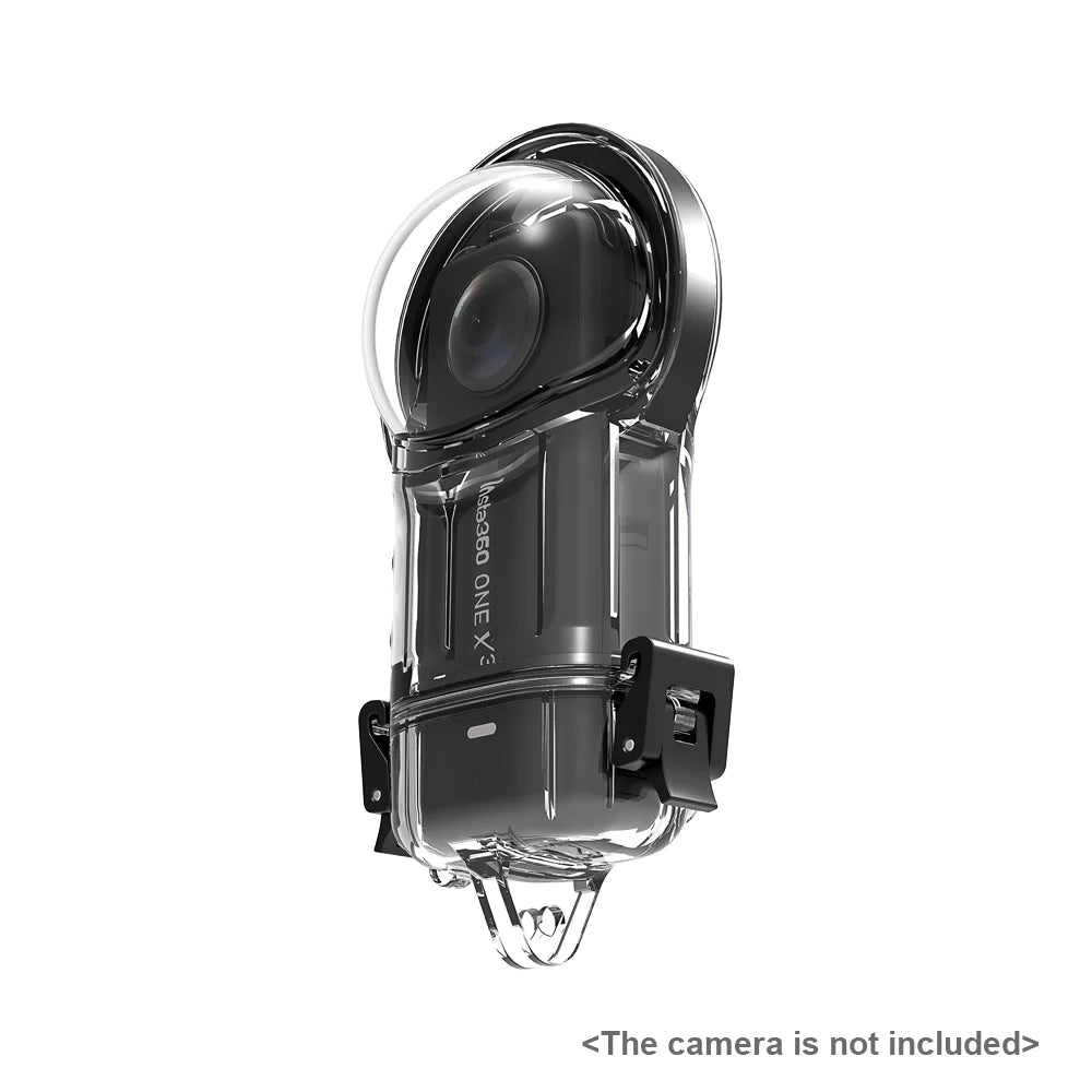 Radirus Panoramic Sports Camera Dive Case, Waterproof Housing, Diving Protective Cover, Underwater 50M, Silicone Lens Cover