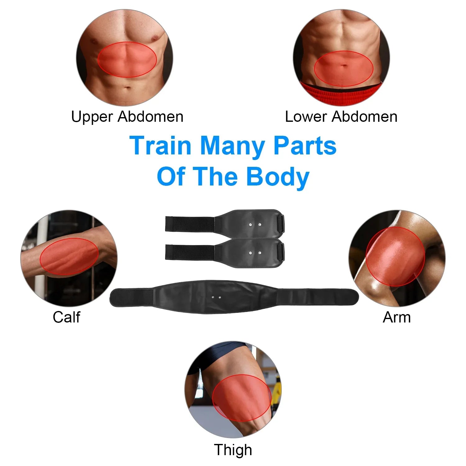 iMounTEK Muscle Stimulator Workout Equipment Abdominal Toning Belt  Training Fitness Equipment Waist Trimmer Belt, 6 Modes, 18 Intensity Levels, Home Office Equipment