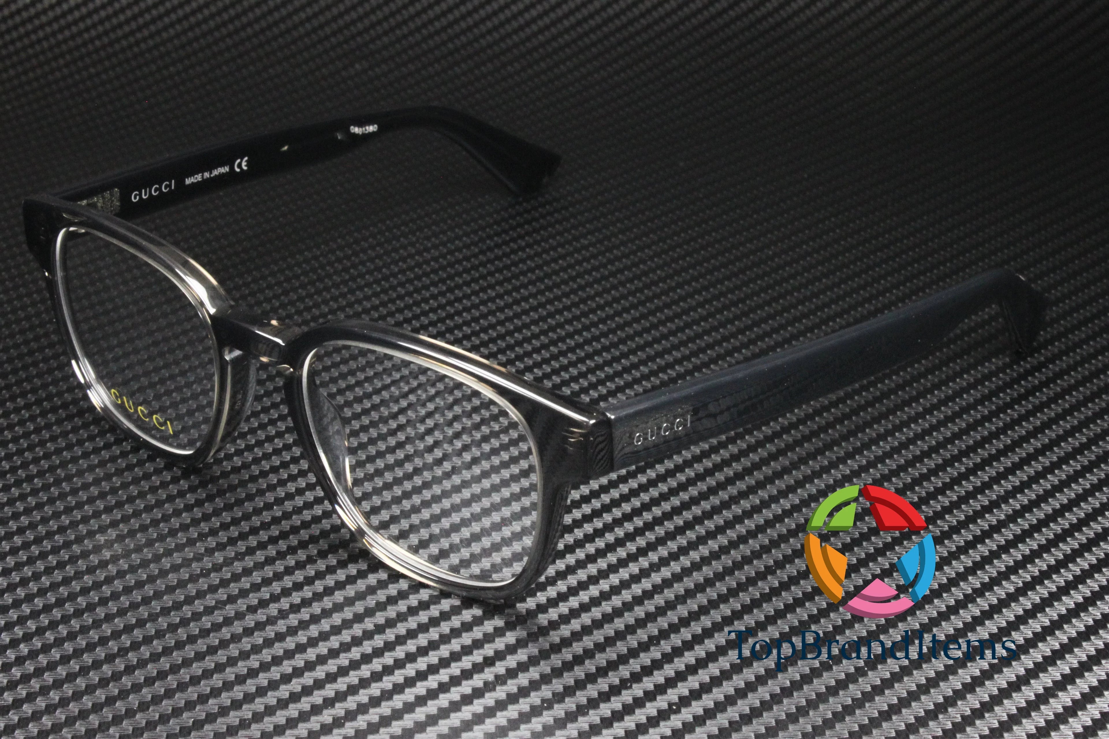 GG0927O 004 Rectangular Square Grey Shiny Demo Lens 49 mm Men's Eyeglasses