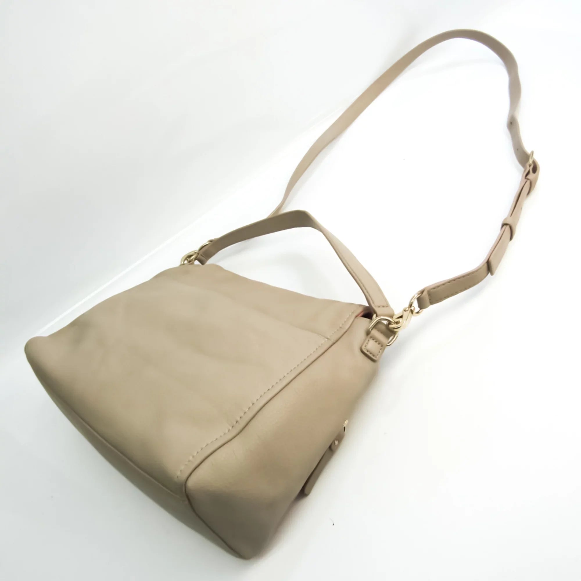 Pre-Owned Kate Spade    PXRU6018 Women's Leather Handbag,Shoulder Bag Grayish,Pink (Good)