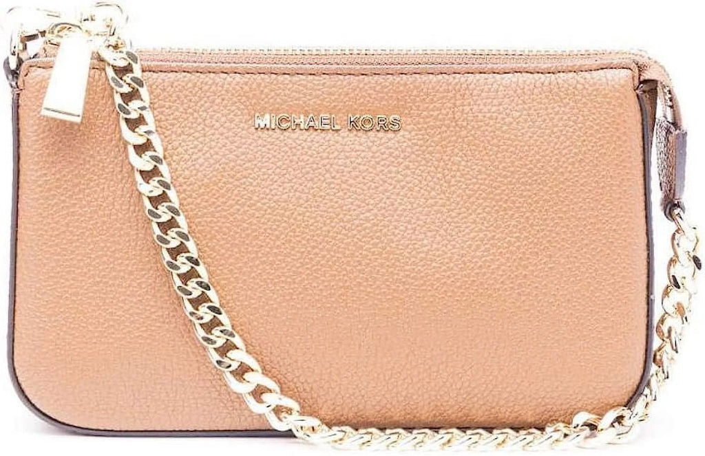 Michael Kors Womens Leather Pouch Shoulder Handbag Small 32F7GFDW6L-230 (Luggage)