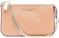 Michael Kors Womens Leather Pouch Shoulder Handbag Small 32F7GFDW6L-230 (Luggage)
