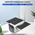 Andoer 4G 1080P WiFi Folding Solar Camera Home Camera with  Motion Detects Long Standby 2-Way Audio IP66 Waterproof with Rechargeable Battery Compatible with Mobile Phone Computer