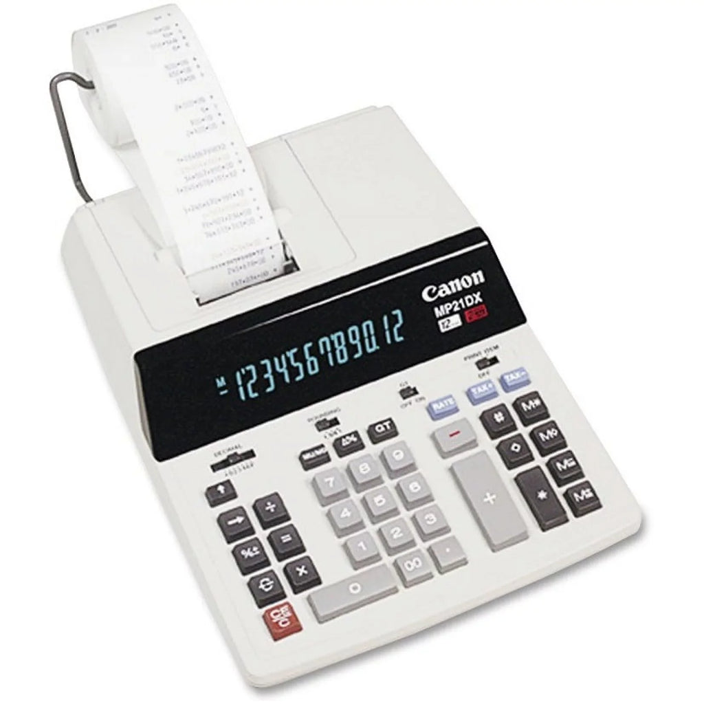 Canon CNMMP21DX 12-Digit Calculator- 2-Color- 9-.13in.x11-.33in.x2-.63in.- White