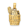 Finejewelers 14k Yellow Gold Wine Barrel with Grapes Charm