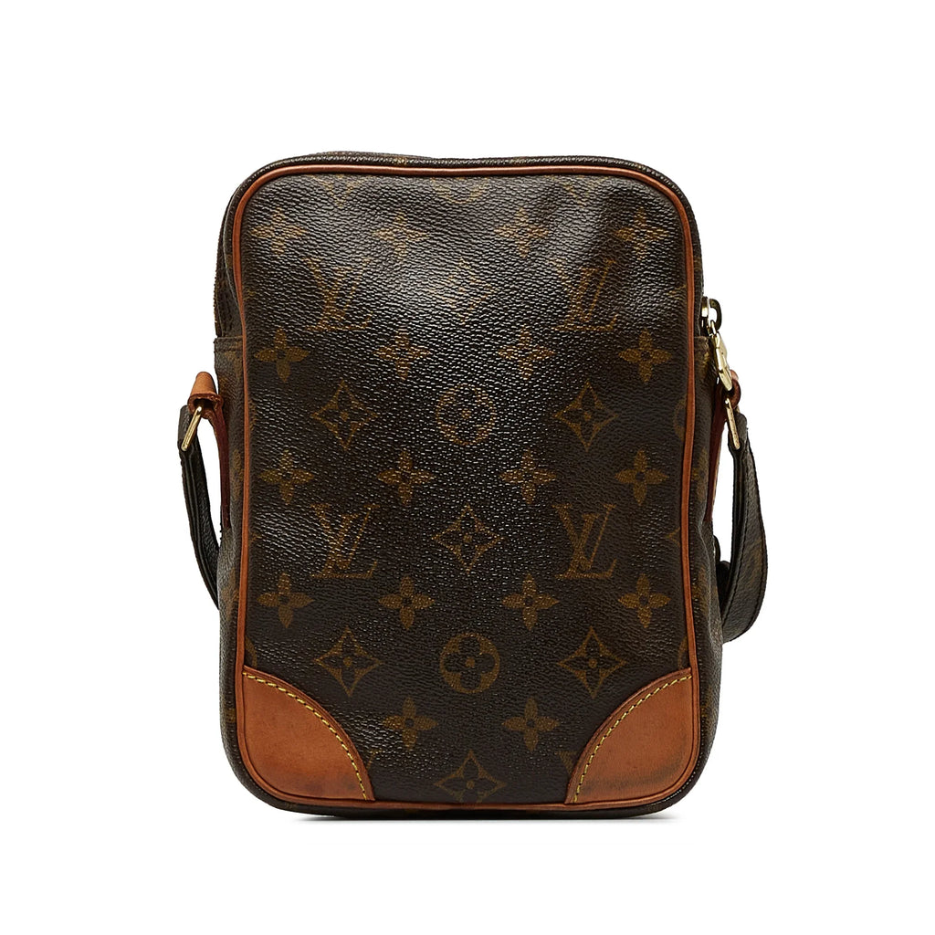 Pre-Owned Authenticated Louis Vuitton Monogram Amazone Canvas Brown Crossbody Bag Unisex (Fair)