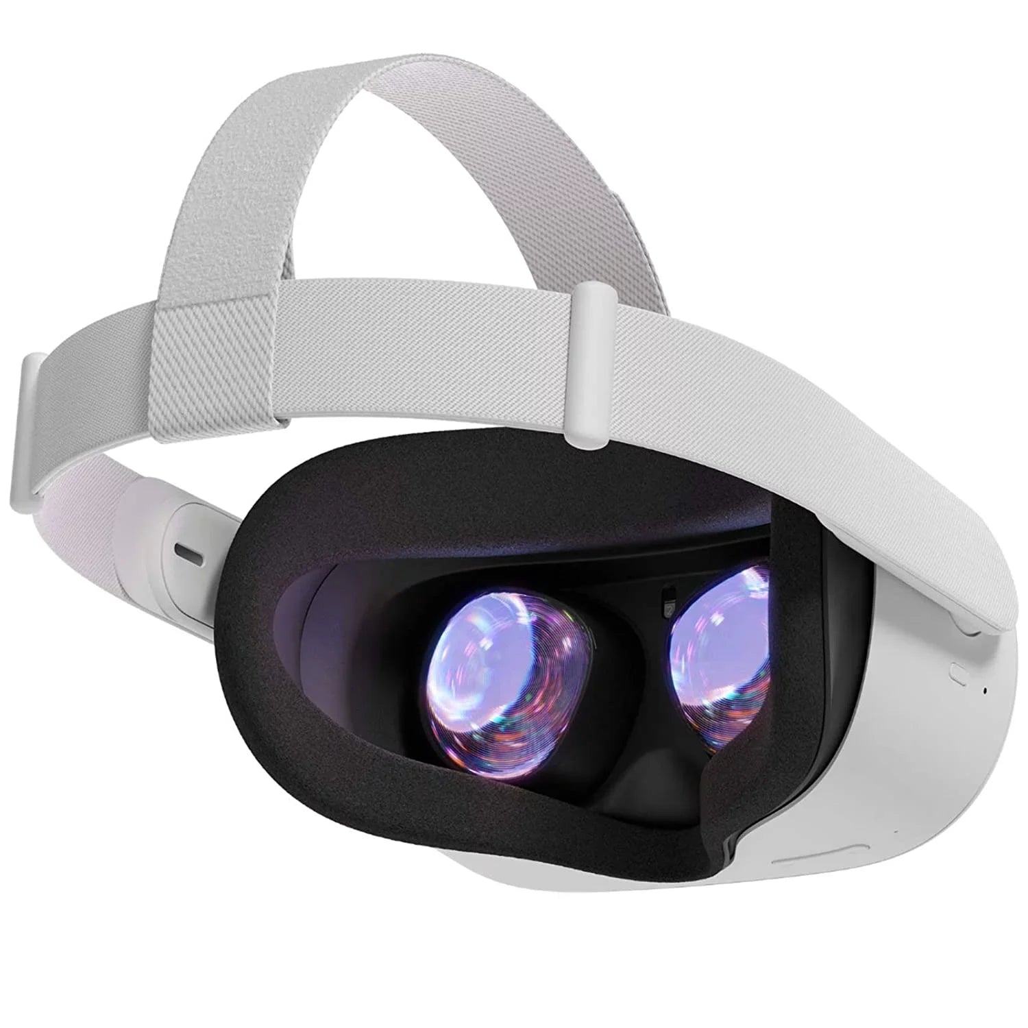 Meta Oculus Quest 2 All-In-One  Headset, Touch Controllers, 256GB , 1832x1920 up to 90 Hz Refresh Rate , 3D Audio, Mytrix Head Strap, Carrying Case, Earphone, Futuristic Space Purple Stickers