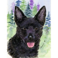 Carolines Treasures  Australian Kelpie Flag Canvas House Size