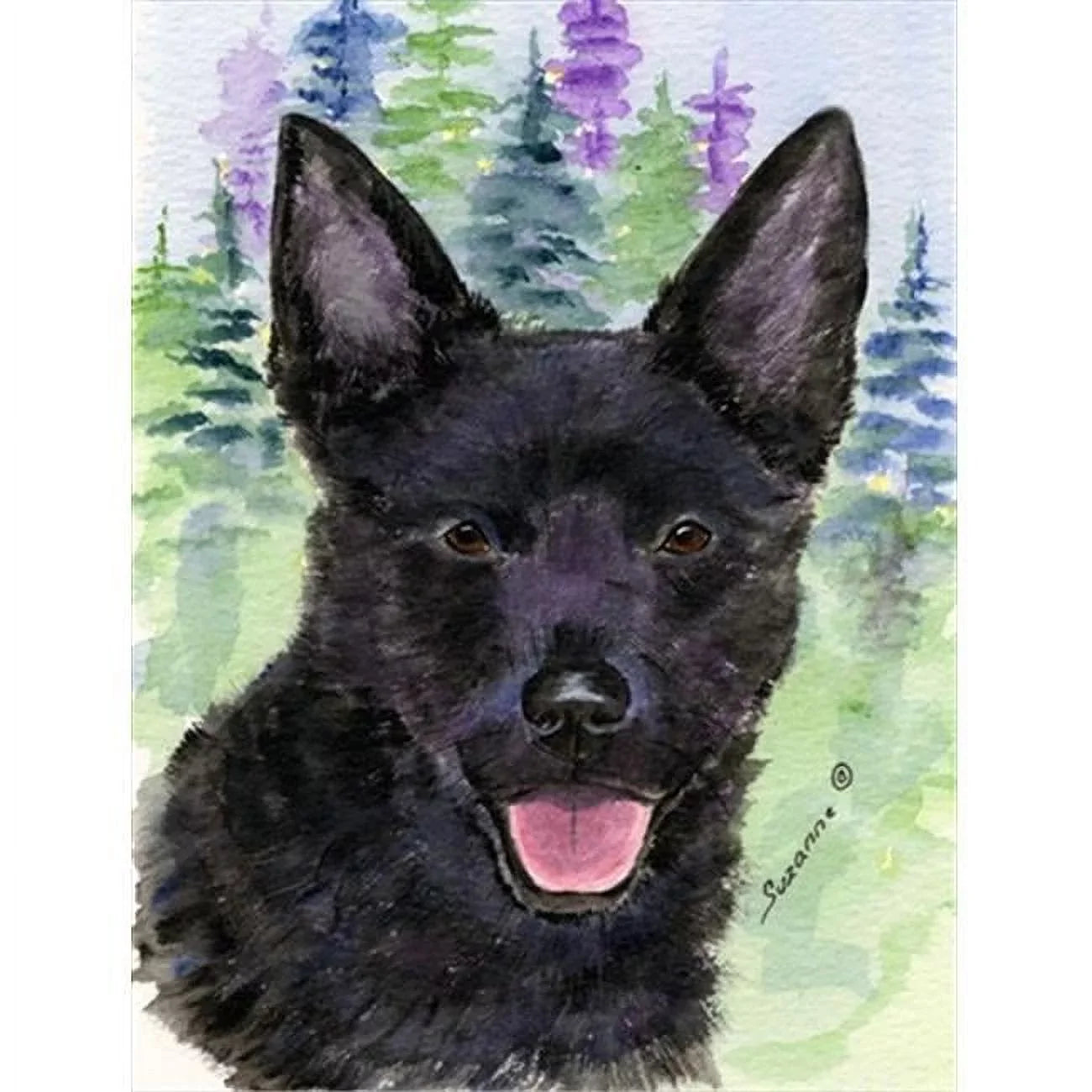 Carolines Treasures  Australian Kelpie Flag Canvas House Size