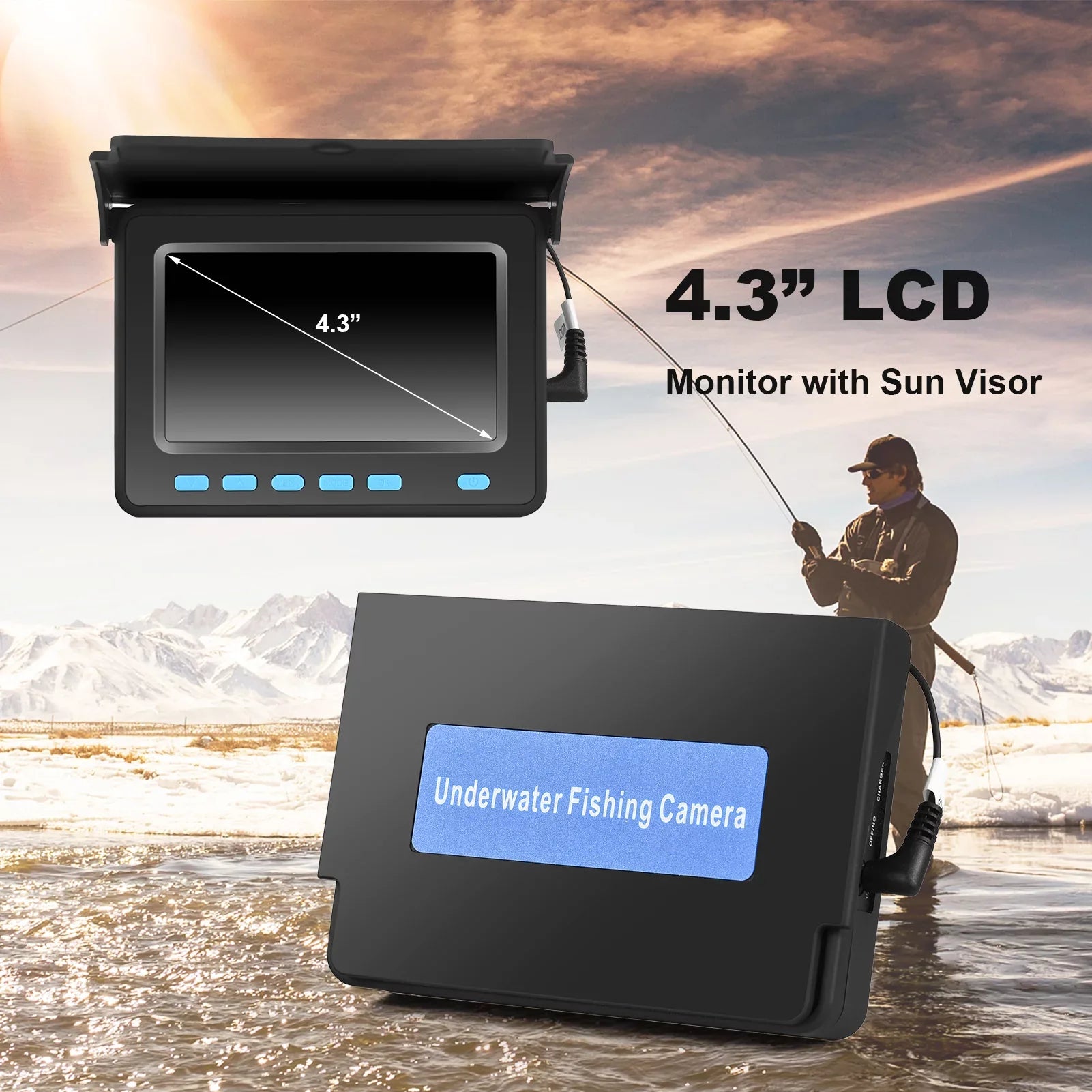 1200TVL Underwater Fishing Camera Fish Finder   8PCS   Night Vision