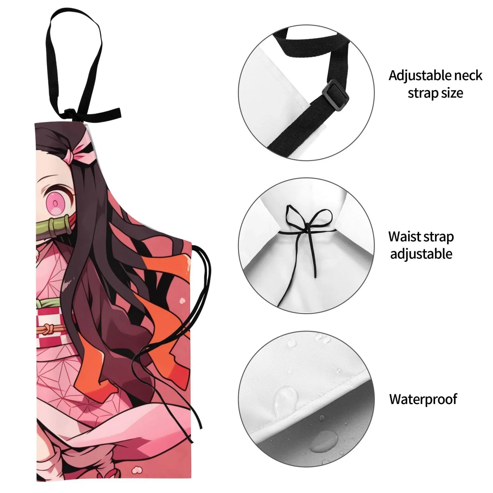 Demon Slayer Nezuko Kamado Waterproof Apron Home Decor For Kitchen/Cooking/Gardening/Painting//Baking/Chef/Craftsman