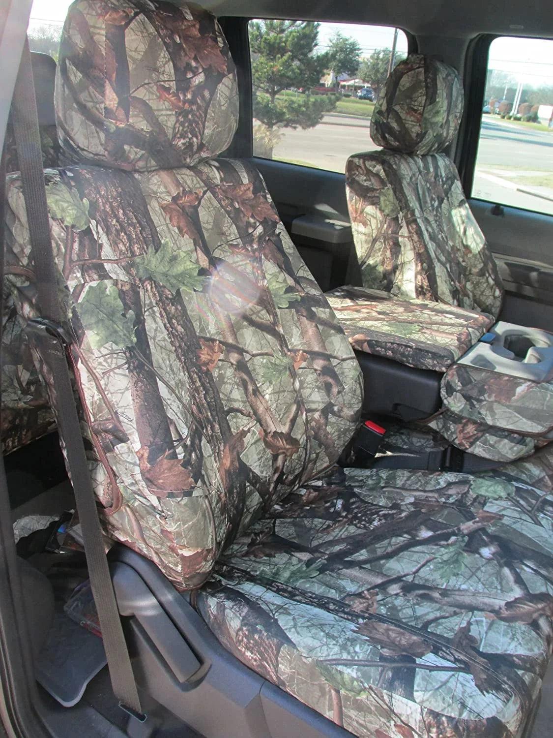 F486 2014 Ford F150 & 2015-2021 F250-F550 Front 40/20/40 Split Seat with Opening Center Console and Opening 20 Section Seat Bottom in DS1C Camouflage Endura