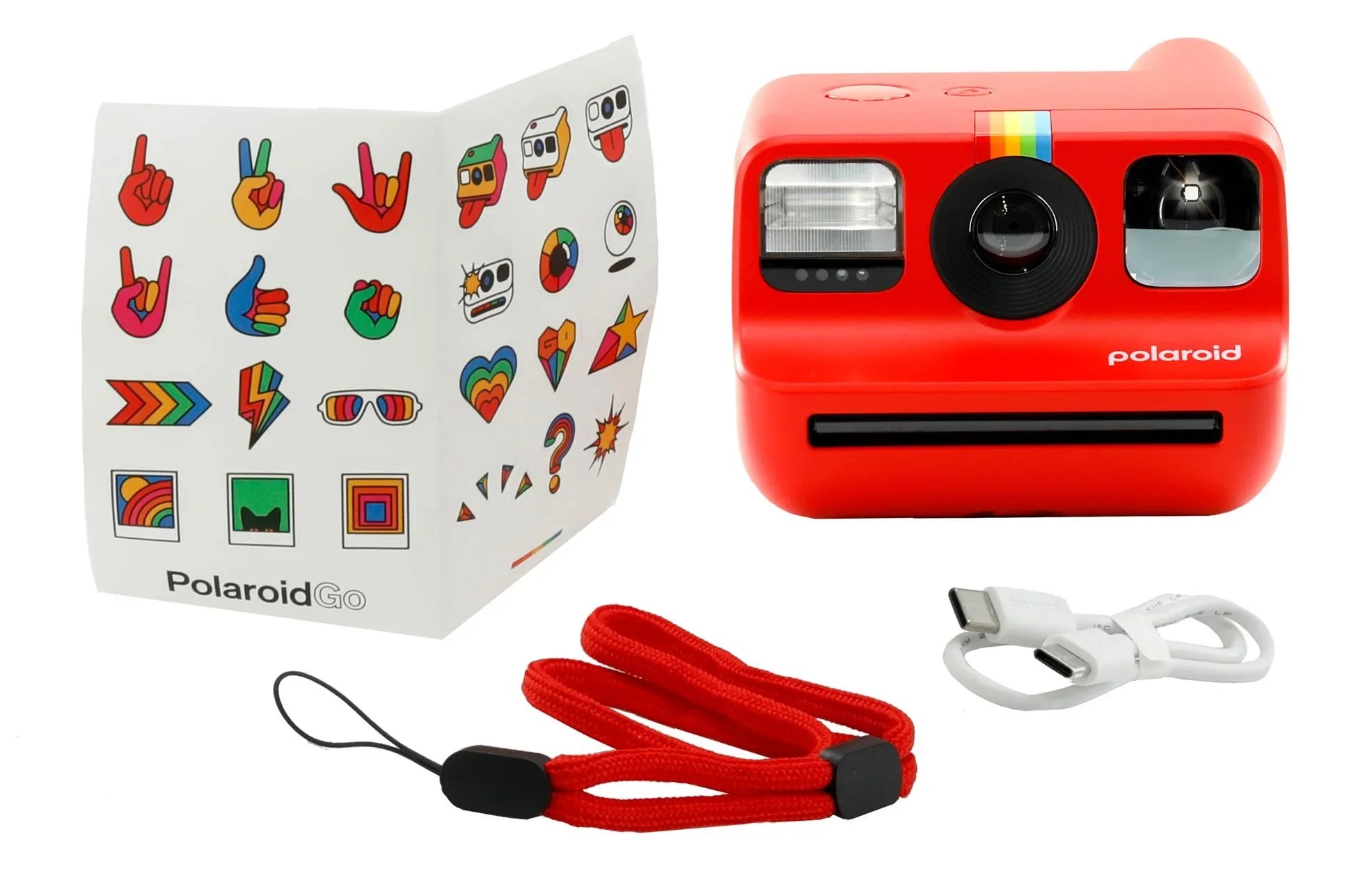 Polaroid Go Generation 2 Instant Film Camera (Red) + Polaroid Color Film, Double Pack + Album