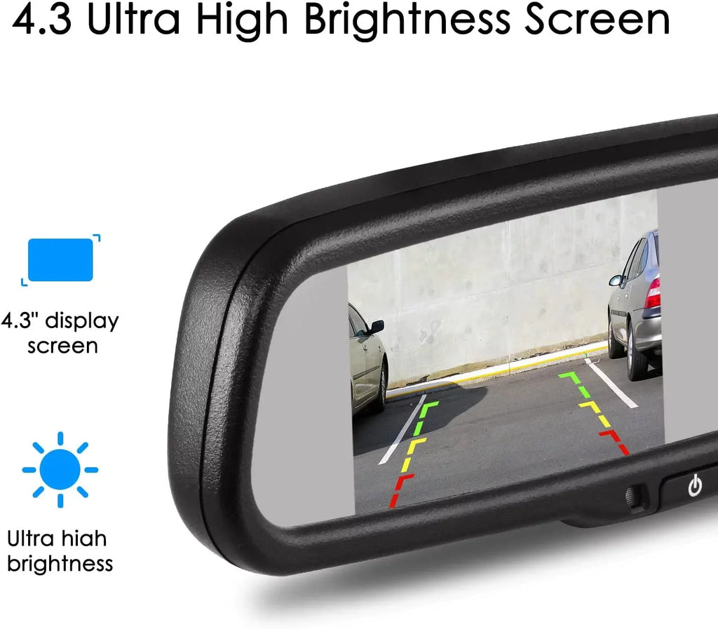 '- T2 Backup Camera for Car/Trucks,  Look Rear View Mirror Camera Monitor with IP68 Waterproof Super Night Vision Back Up Camera