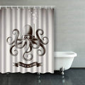 Octopus Wearing Mask Diving Under Water Vintage Scuba Shower Curtains Bathroom Curtain 60x72 Inch