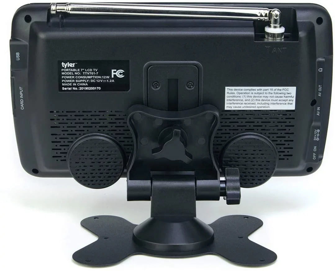 Tyler 7" Portable   Monitor Rechargeable Battery Powered Wireless Capability -, ,  Input, /, Remote Control Built In Stand Small For Car Kids Travel