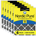 Nordic Pure 20x20x4 (3 5/8) Furnace Air Filters  10 Pleated + Carbon 6 Pack