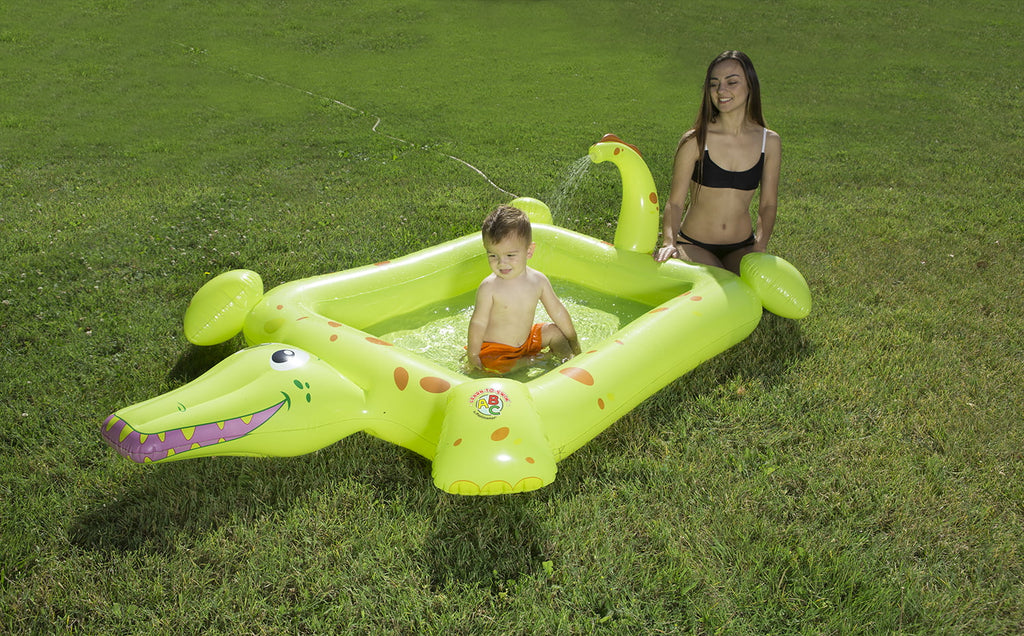 Poolmaster Crocodile Spray Inflatable Kiddie Swimming Pool