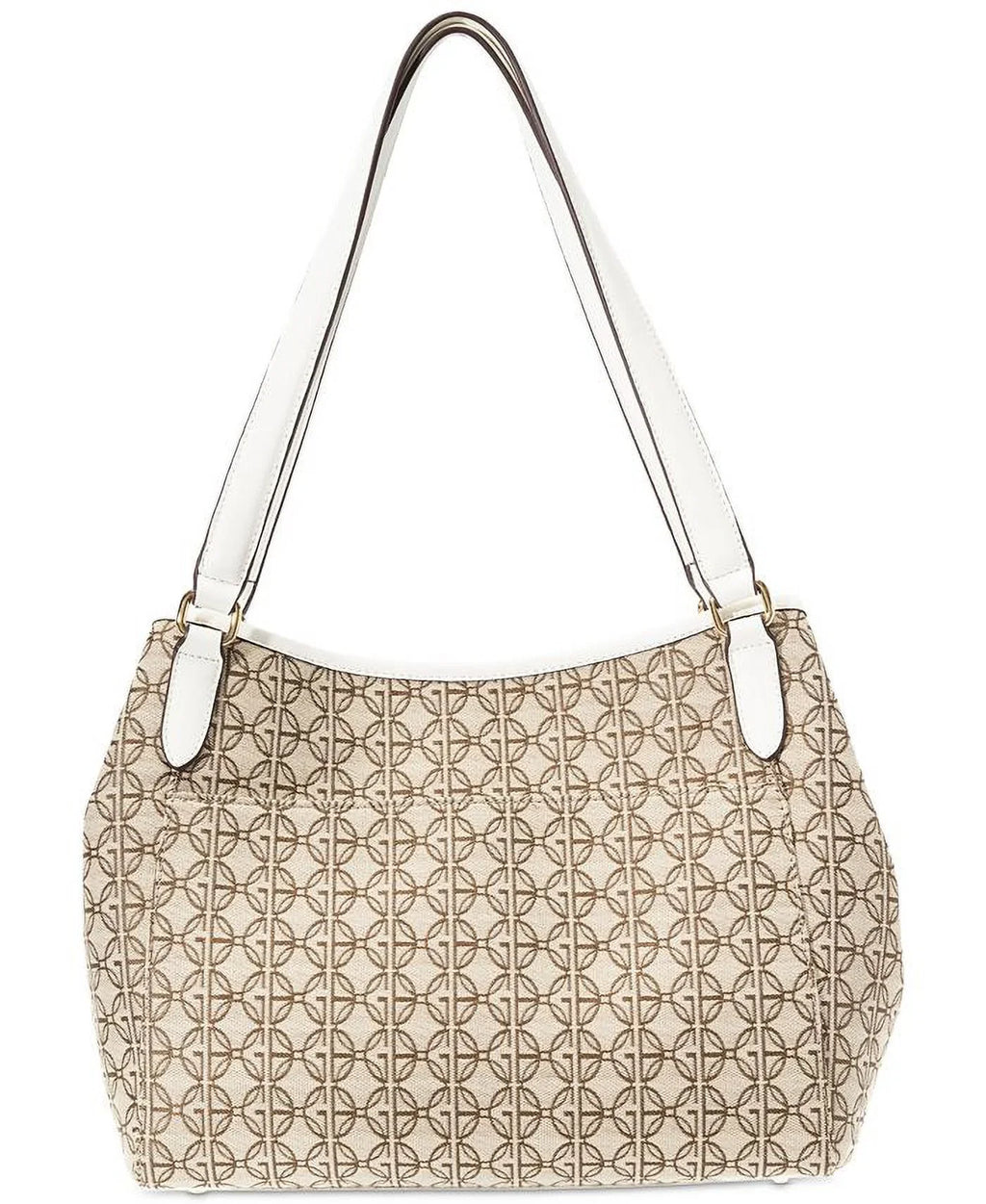Giani Bernini Logo Jacquard 4 Poster White Signature Shoulder Bag