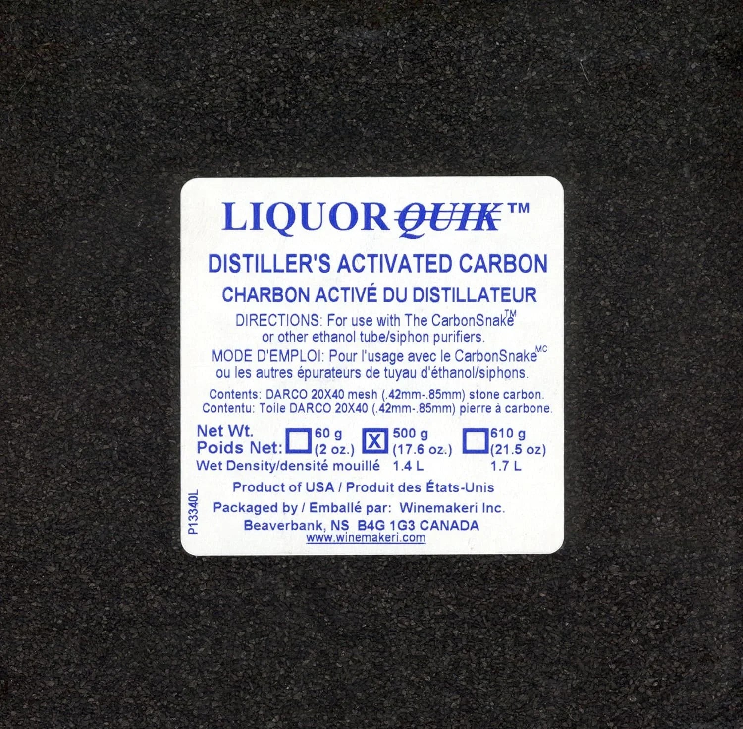 Granular Activated Carbon, 17.6Oz