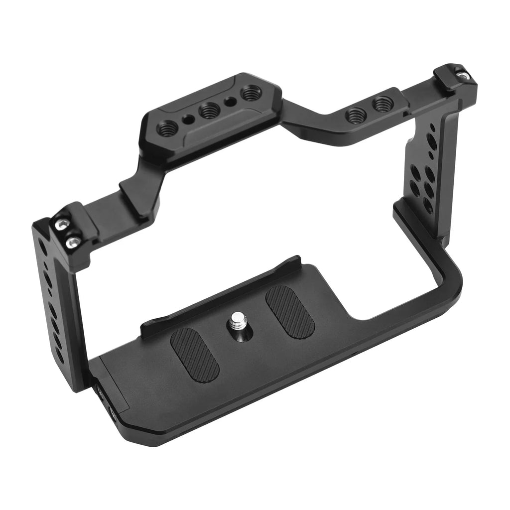 Andoer  Cage Aluminum Alloy Video Cage with Dual Cold Shoe Mounts Numerous 14 Inch Threads Replacement for Sony A7IV/ A7III/ A7II/ A7R / A7R / A7S