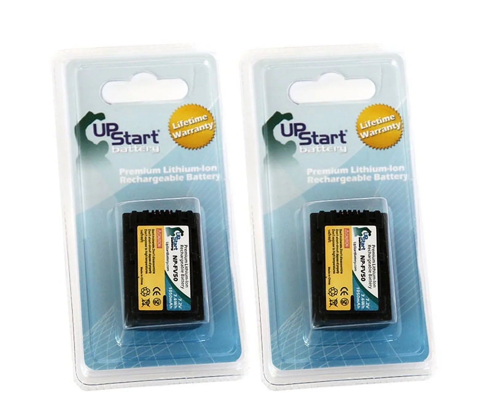 2x Pack - UpStart Battery Sony -SX63 Battery - High Capacity Replacement Sony -FV50 Digital Camera Battery (1050mAh, 7.2V, Lithium-Ion)