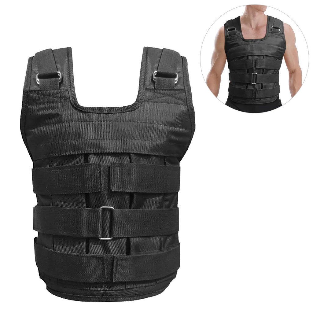Tomfoto Max Loading 50kg Adjustable Weighted Vest Weight Jacket Oxford Exercise Weight Loading Cloth Strength Training (Empty)