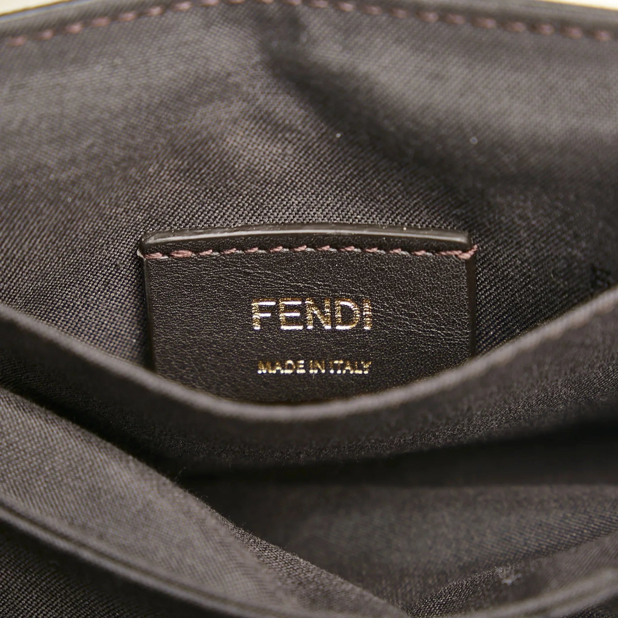 Pre-Owned Authenticated Fendi Small  Crossbody Bag Calf Leather Black Unisex (Good)