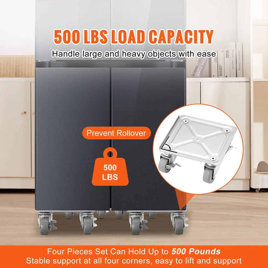Furniture Dolly, 500 Lbs Capacity Furniture Lift Mover Tool Set for Moving Heavy Furniture Refrigerator Sofa,Furniture Moving Dollies with 360°  Swivel Wheels & Carbon Steel Panel