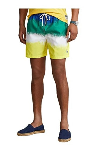 Ralph Lauren Men's Traveler Classic Swim Trunk Yellow Size -Large