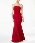 Jill Stuart Womens Sleeveless Strapless Full Length Sheath Evening Dress