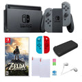 Nintendo Switch in Gray with Zelda Sleevs and Accessories Bundle