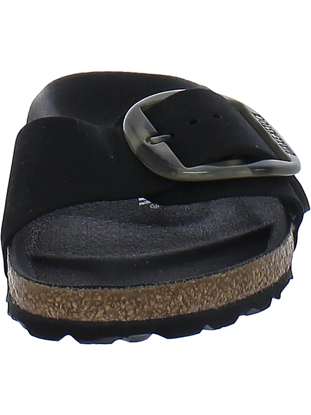 Birkenstock Womens Madrid Big Buckle Nubuck Footbed Slide Sandals