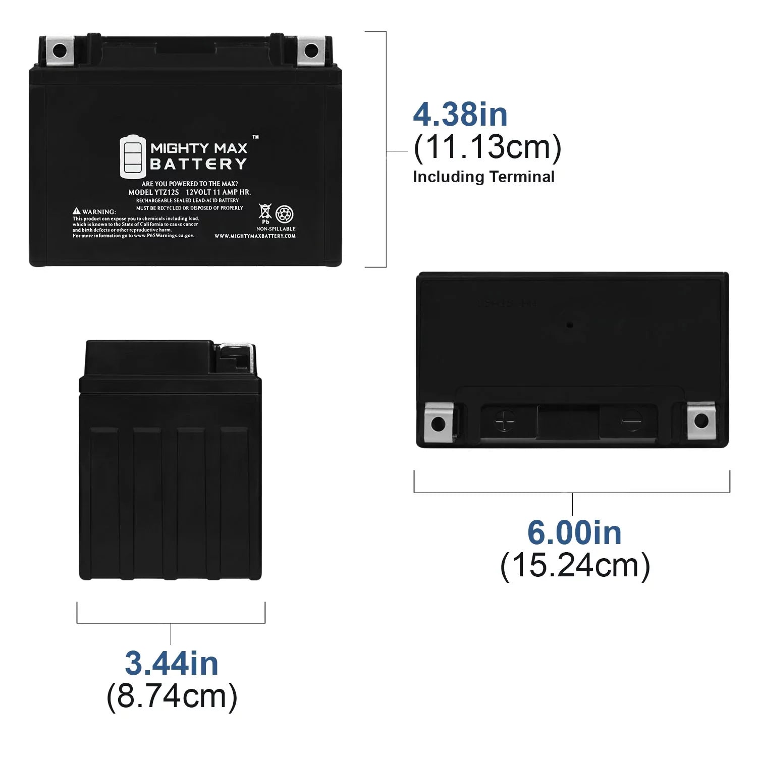 YTZ12S 12V 11Ah Replacement Battery compatible with Yamaha 5SE-H2100-01-00 - 8 Pack