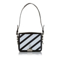 Pre-Owned Authenticated Off-White Binder Clip Crossbody Bag Calf Leather Black Unisex (Good)