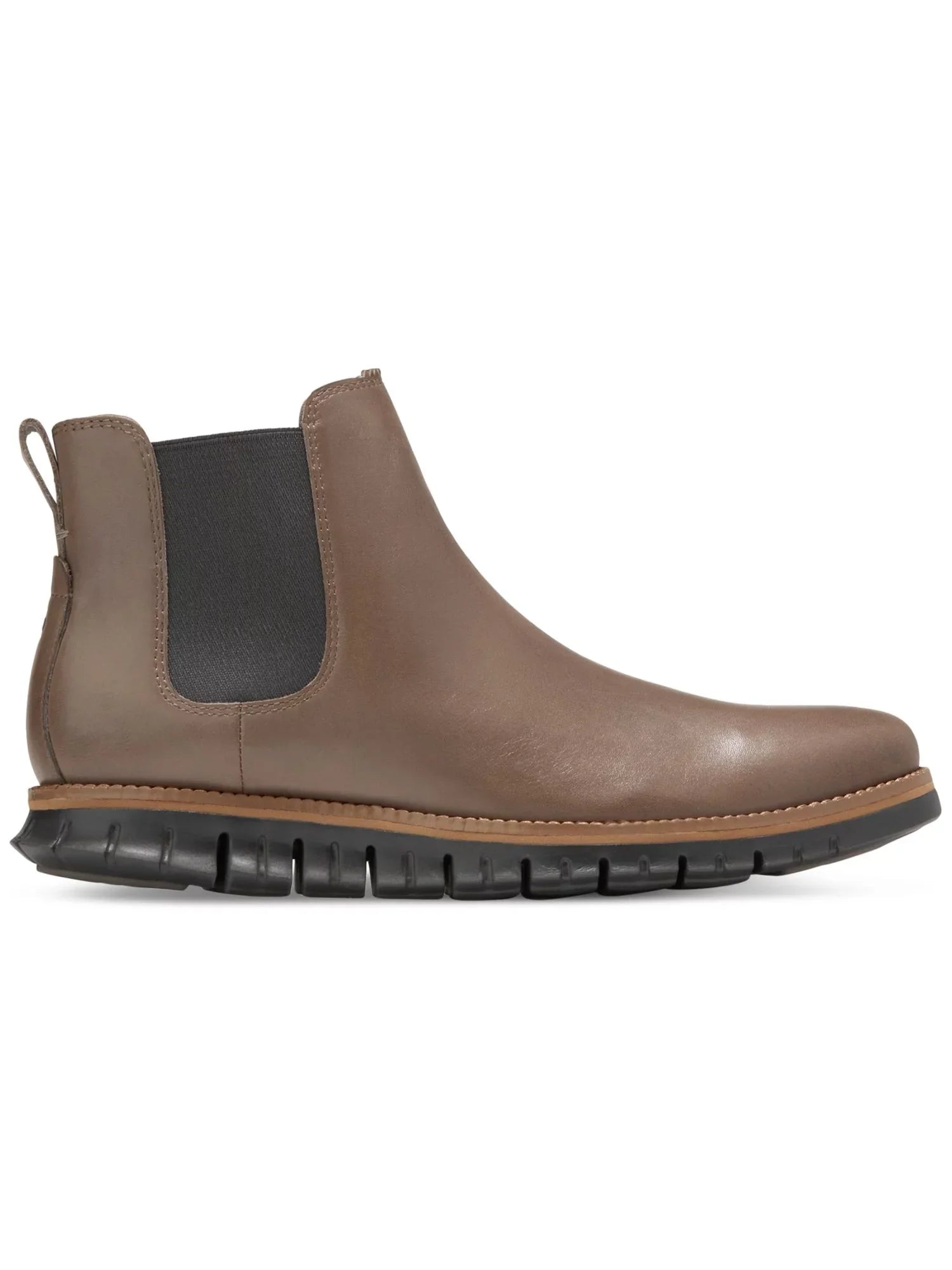 Mens Brown Waterproof Comfort Zerogrand Round Toe Wedge Chelsea 7 M