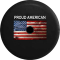 2018 2019 Wrangler  Backup Camera Proud American Vintage Rustic  Flag Spare Tire Cover for Jeep  32 Inch