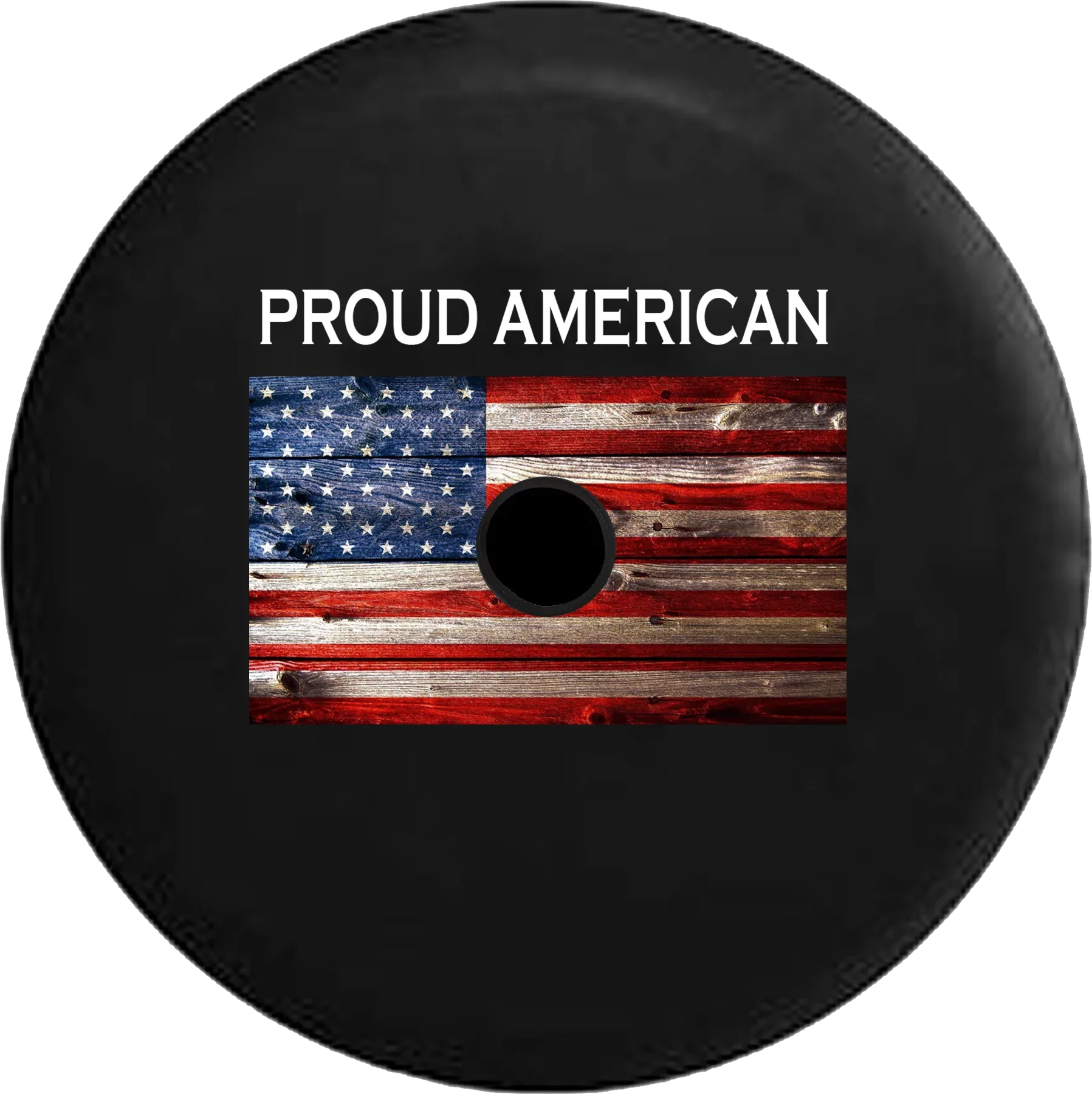 2018 2019 Wrangler  Backup Camera Proud American Vintage Rustic  Flag Spare Tire Cover for Jeep  32 Inch