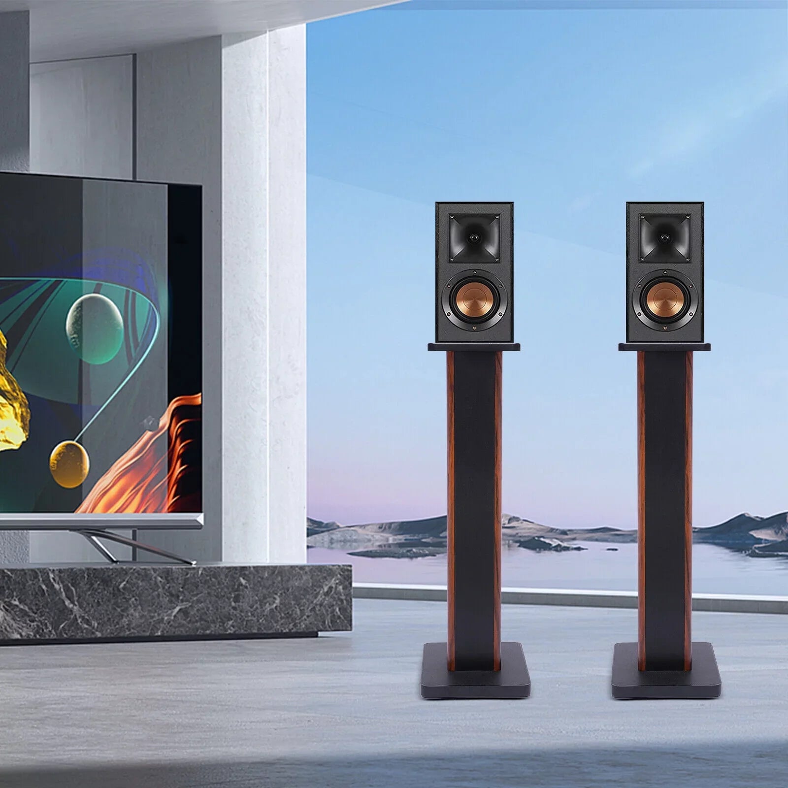 2x28" Studio Speaker Holder Monitor Stands Home Theater Multimedia Speaker Stand