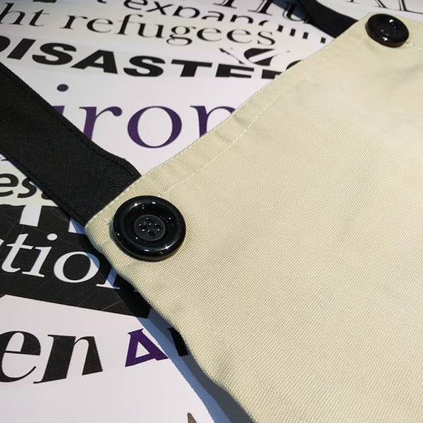 Hello World Italian Apron Adjustable Bib Cotton Linen  Kitchen Pocket Pinafore